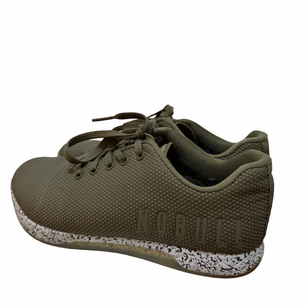 NoBull Super Fabric Lace Up Training Sneaker Mens US 8 Army Green Crossfit Gym
